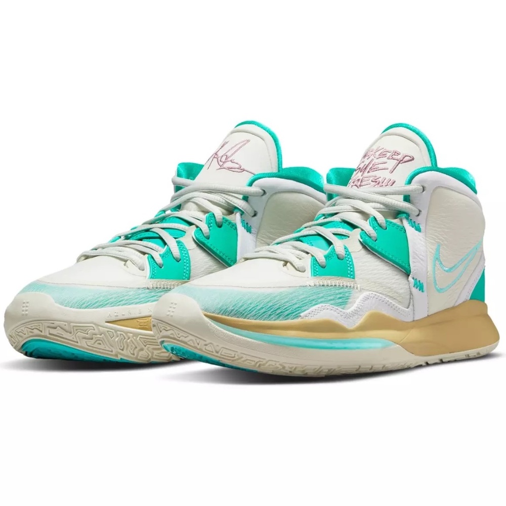 Nike Kyrie Infinity "Sea Glass/Dynamic Turquoise/Metallic Gold" SIZE 7F, 5.5M